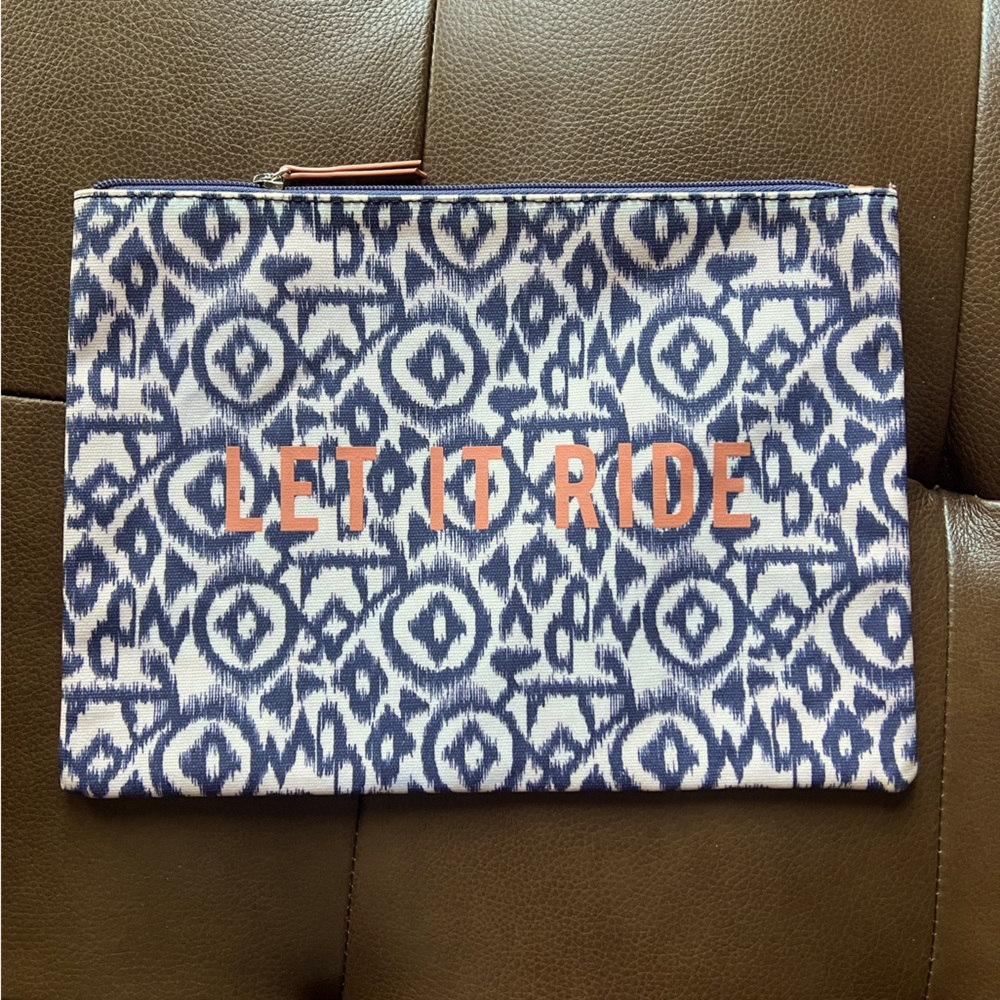 Let it Ride zipper pouch